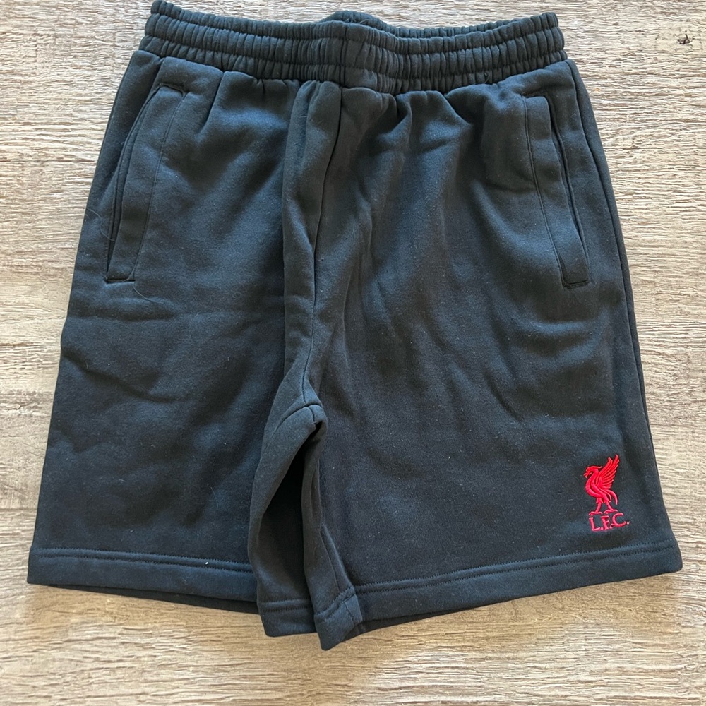 LF Black Athletic Shorts with Red Crest